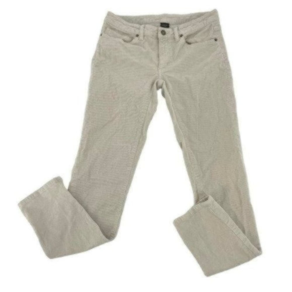 Patagonia Corduroy Skinny Slim Leg Low Waist Pants Cream Women's 28